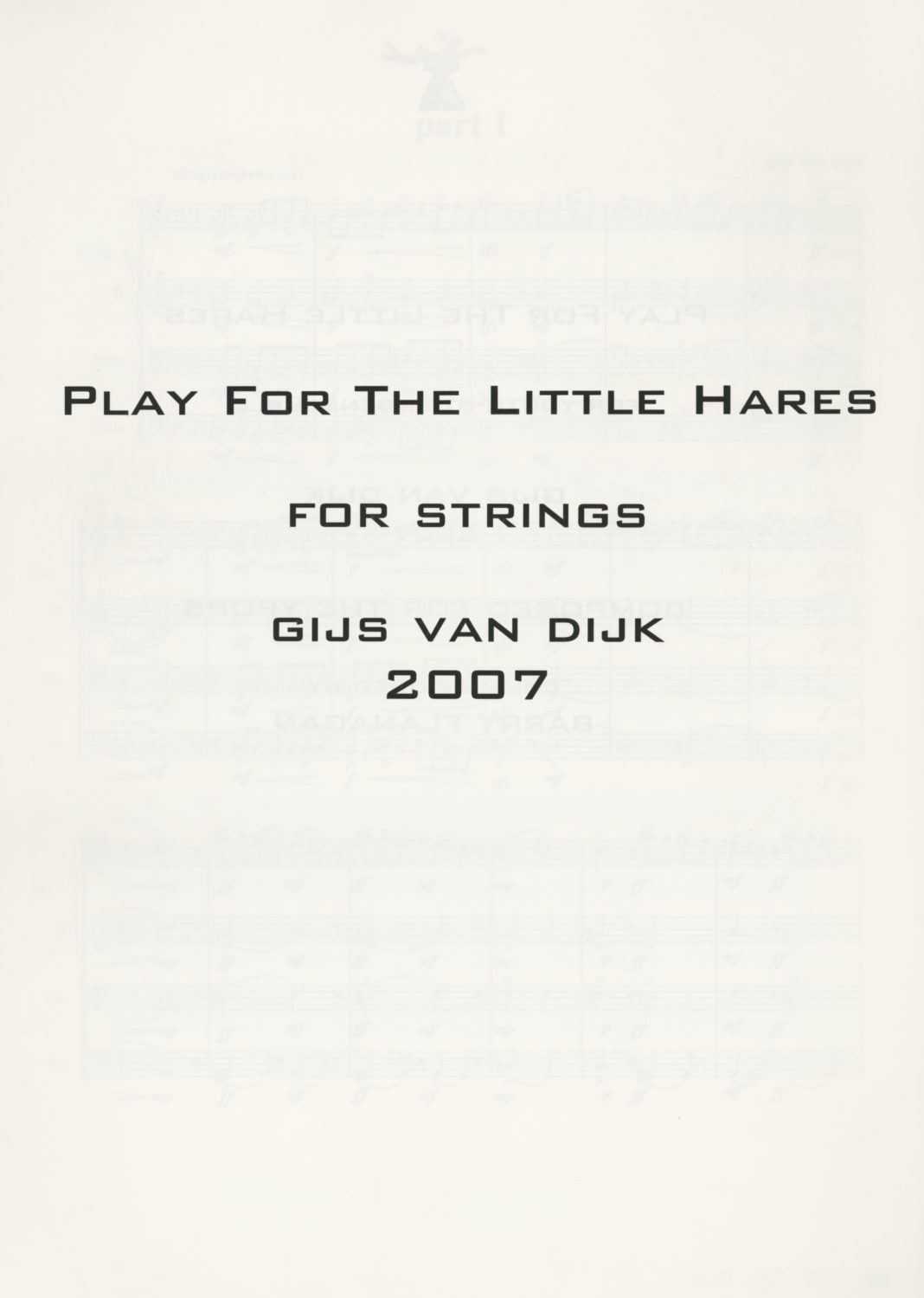 Play for the Little Hares for Strings